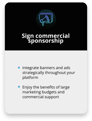 Sign commercial sponsorship